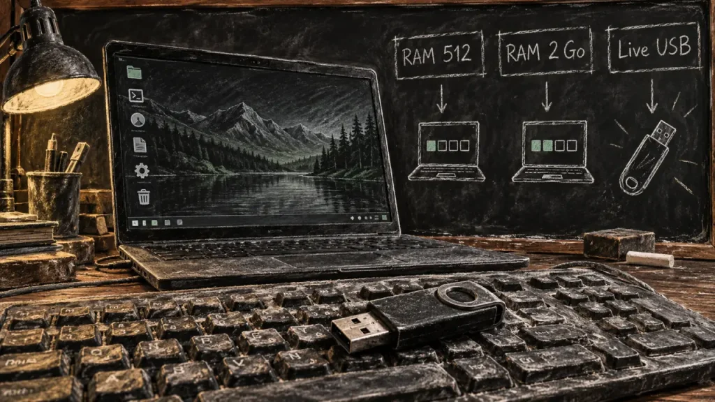 Distribution légère Linux pour RAM 512 Mo, 1 Go, 2 Go